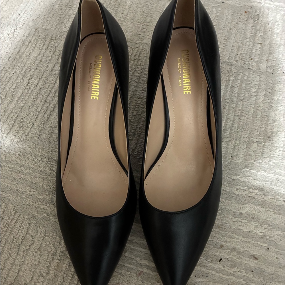 Halsey Black Pointed Toe Heels